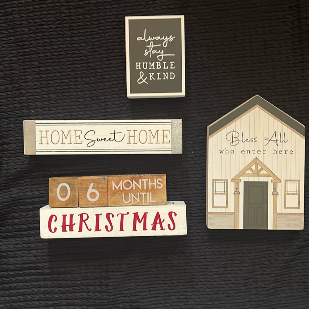 Wooden decor set 7pcs
